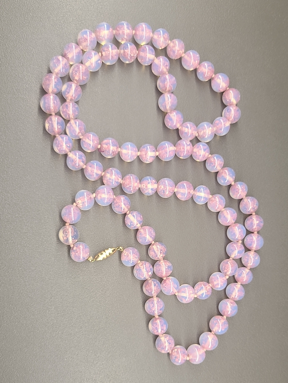 Vintage Pink Glass Necklace